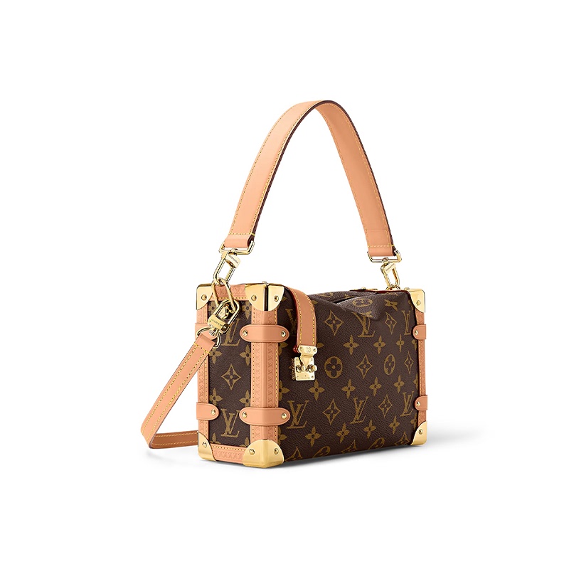 Lv Louis Vuitton Side Trunk Soft Box Handbag, Same Style as Gu Ailing
