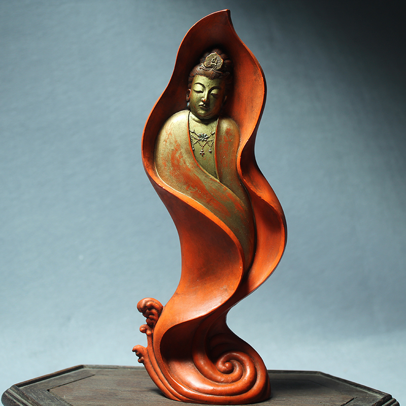 Old Tibetan vermilion old ink ingot 