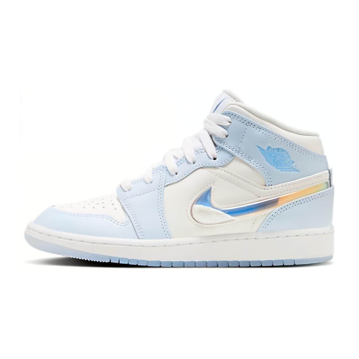 Jordan Air Jordan 1 Mid SE 合成革 冰雪奇缘 运动舒适  中帮,运动鞋new,童鞋/青少年鞋,淘宝优惠券,粉丝福利购,淘宝优惠卷