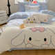 Yugui Dog Thickened Milk Fleece Four-Piece Set Double-Sided Fleece Warm Bedding Flannel Coral Fleece Children's Bed Sheets