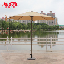 Haoju outdoor shaking head parasol courtyard cafe hand-cranked center column umbrella printable logo new creative commercial umbrella