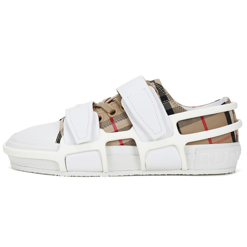 Burberry 巴宝莉 Vintage格纹 Webb魔术贴系带 透气平衡低帮运动