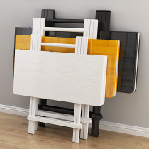 Table rental house folding stall folding small table apartment small dining table 2 people home dining table simple
