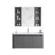 Luxury Arc-Shaped Honeycomb Aluminum Bathroom Cabinet with Integrated Ceramic Basin, Washbasin, and Vanity Unit