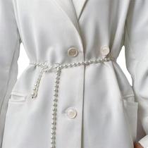 Pearl belt womens decorative pearl waist chain with dress summer accessories waist skirt shirt gauze skirt waist