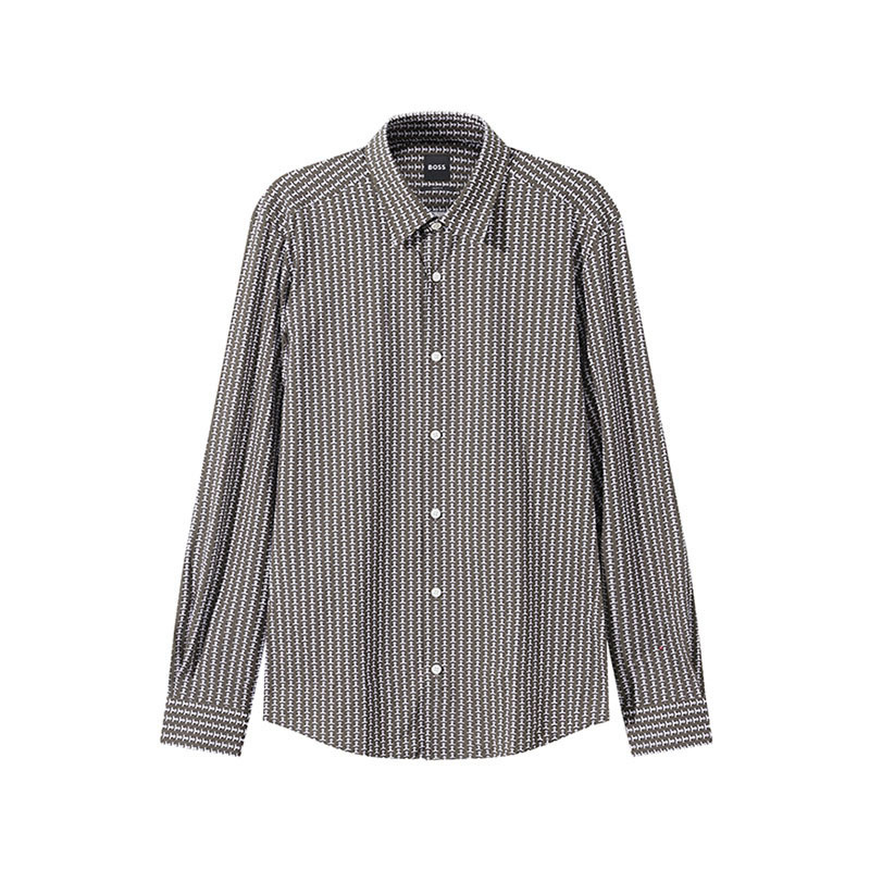 HUGO BOSS 雨果博斯 FW24 通体印花performance休闲长袖衬衫 男款