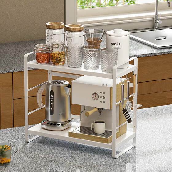 厨房置物架台面层板架多功能分隔板调料瓶热水壶榨汁机多层收纳架