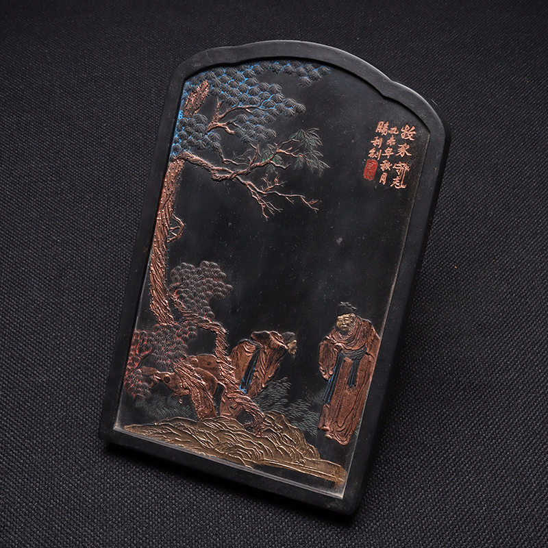 Pastoral Watchkeeping of the ancient emblem State Non-heritage skills Anhui Gufa Artisanal Emblem Ink Fine Pine Smoke and Ancient Objects Ink Ingots