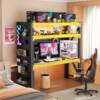 Computer desk desktop simple multi-layer shelf e-sports table diy hole board storage rack home desk storage shelf