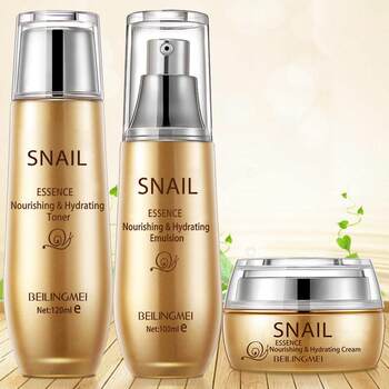Snail water lotion toner essence lotion face cream hydrating moisturizing men and women cosmetics skin care product set