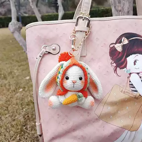 Кролик, брелок, подвеска, набор материалов ручной работы, барсетка, плетеный крючок для вязания, мультяшная кукла, DIY