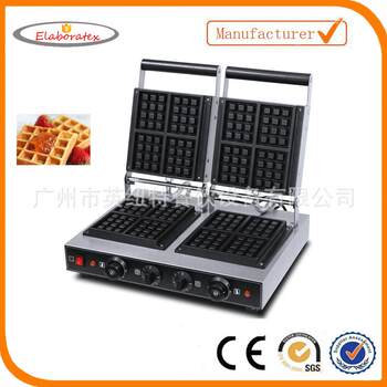 Commercial double-head electric waffle maker, double-sided constant temperature square pancake machine, muffin checkered pancake machine, multi-purpose machine