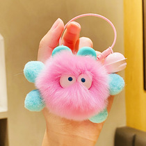 Cartoon Cute Rabbit Elf Little Briquette Car Keychain Creative Doll School Bag Pendant Couple Small Gift