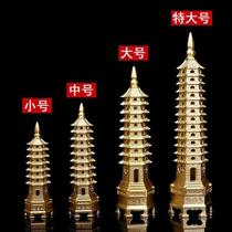 Wenchang Tower all-copper ornaments for boys and girls seven-story nine-story thirteen-story desk living room decorations