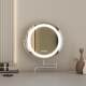 Makeup Mirror with Led Lights, Simple Design for Home Use, Bedroom, Smart Desktop Mirror, Trendy for Students' Dormitory, Touch-Up Mirror