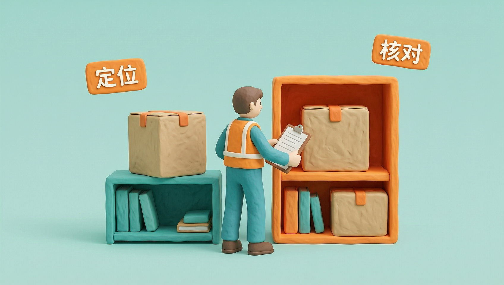 核对产品所属品类与定位的概念插画