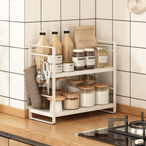 Kitchen seasoning rack narrow countertop small stove seasoning rack corner corner double layer seasoning rack