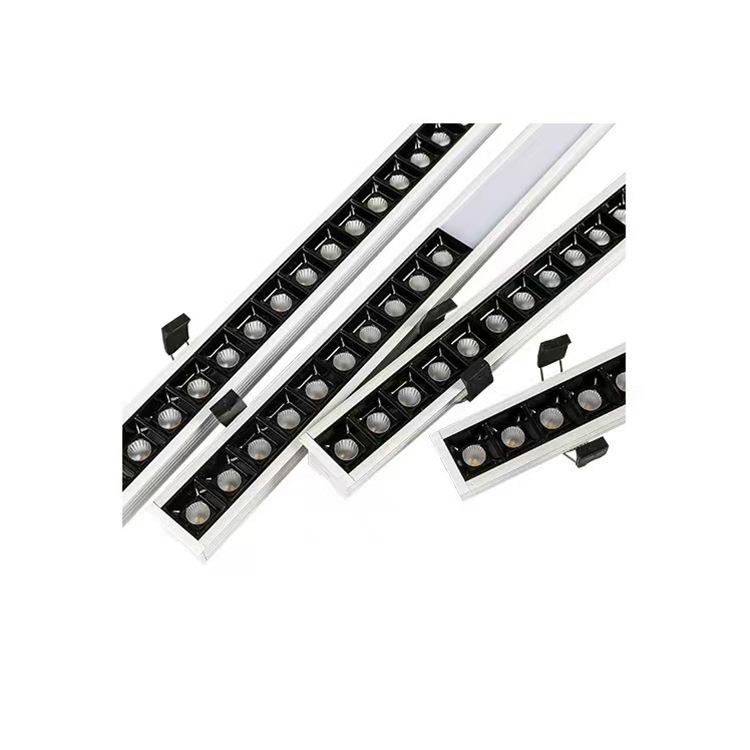Long strip spotlight led embedded ceiling grille light linear living room no main light rectangular spotlight flood downlight