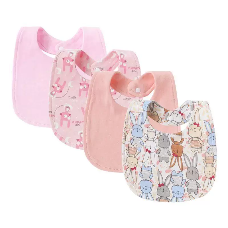 [4 шт. детские слюнявчики, Burp Clothes хлопковые новорожденные слюняви для девочек]