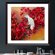 Fine Suzhou embroidery pure hand embroidery Parrot new Chinese style living room study hanging painting collection gift