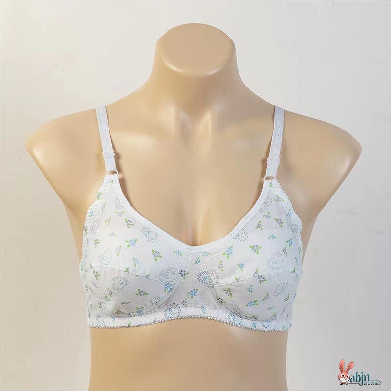 Traditional Cotton Bras for Middle-Aged and Elderly Women, Mom-Style Bras, Girls' Bras Without Underwire or Padding, Large Size, Loose Fit