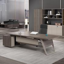 Light luxury CEO desk boss desk simple modern single walnut executive desk manager office office furniture
