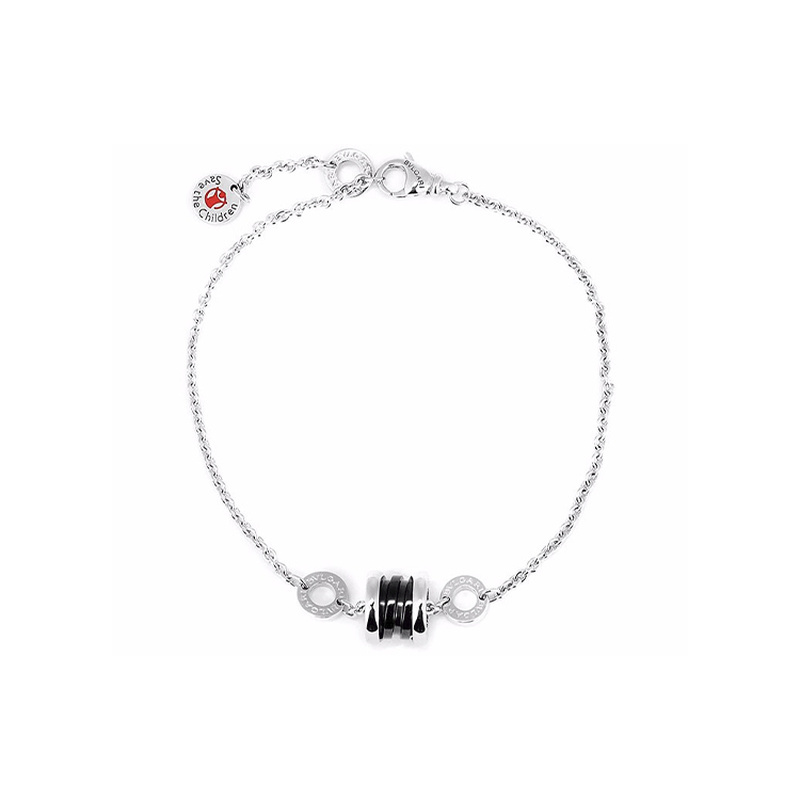 9.9 New Bvlgari Save the Children Charity Model Spliced ​​925 Silver Bracelet for Men and Women