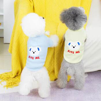 Spring waffle bear dog t-shirt pet clothing teddy medium dog dog clothes