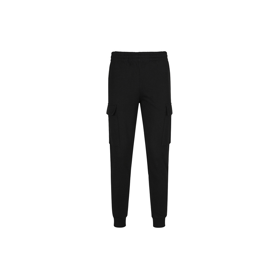 EMPORIO ARMANI/阿玛尼EA7系列纯色松紧腰束脚运动裤男款黑色