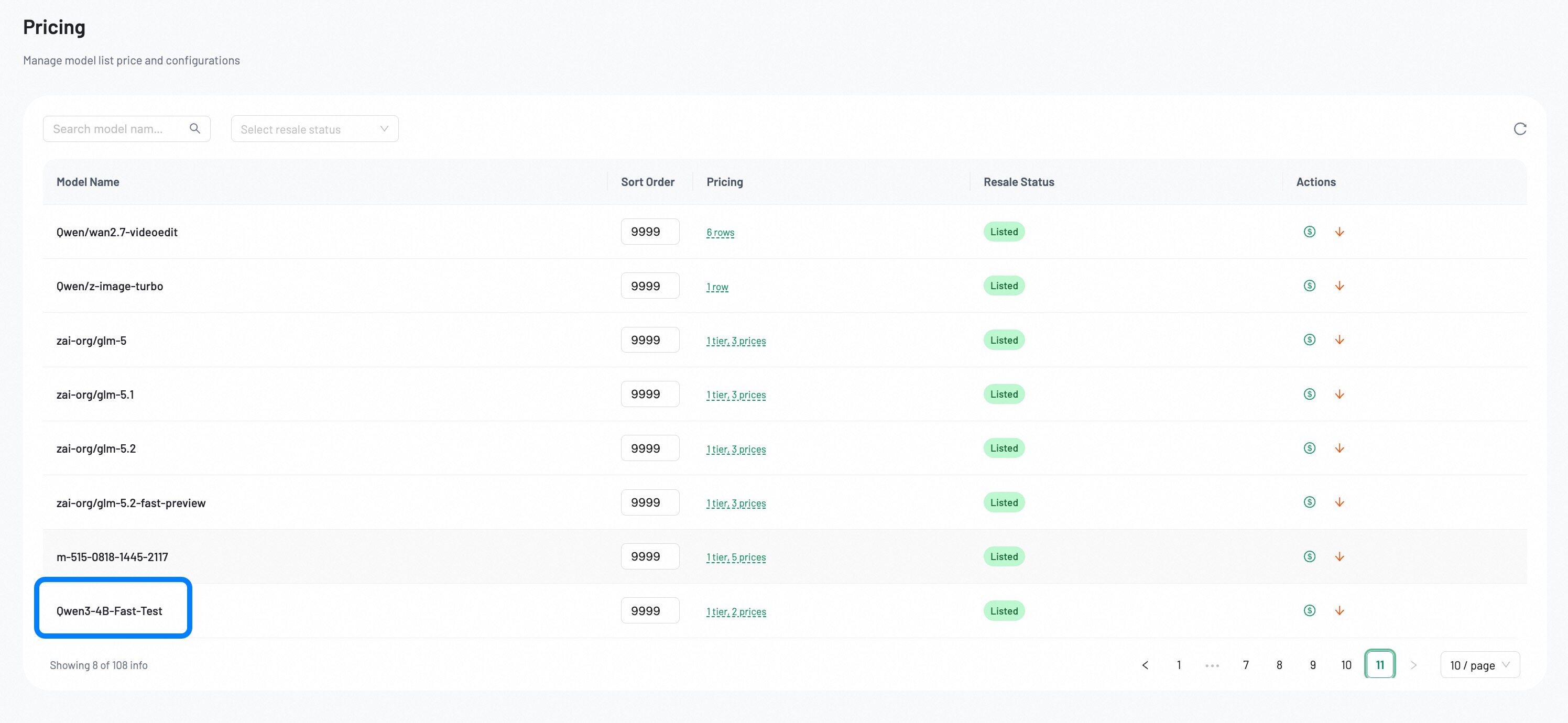 Pricing Page