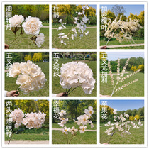 Champagne color top store wedding hanging flower material manufacturer wine champagne color direct supply champagne color tall and elegant wedding hall