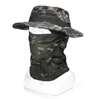 Camouflage Round-Brimmed Beanie Hat for Outdoor Military Enthusiasts, Hiking, Cycling, Camping, Fishing, Warm, Sun-Protective, Breathable, Quick-Drying