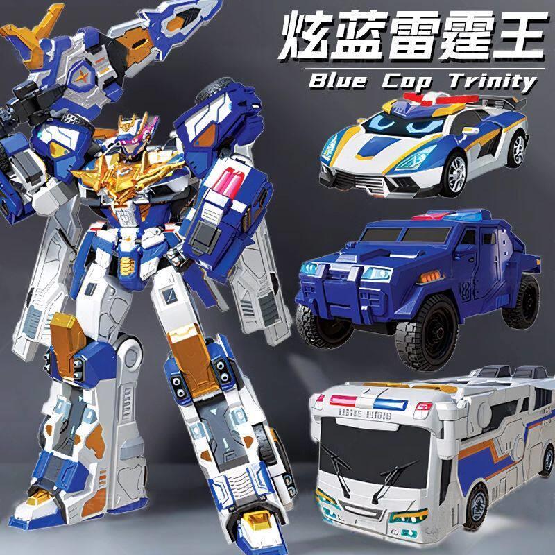 Overseas Version of the Dazzling Card Mecha Fighter, Dazzling Blue Toy Transforming Robot, Boy's King Kong Mecha, Autobot Lightning Overseas Version of the Dazzling Card Mecha Fighter, Dazzling Blue Toy Transforming Robot, Boy's King Kong Mecha, Autobot Lightning