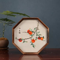 Exquisite gift box pure handmade Suzhou embroidery double-sided embroidered walnut wood ornament Rutu intangible cultural heritage business souvenir