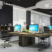 Geometry Series Elements NWY Office Four-person Desk Office Manager Boss Desk Cabinet Matching Combination Customized