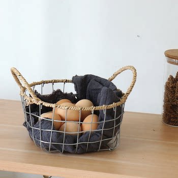 Nordic iron fruit egg bread snack hanging basket