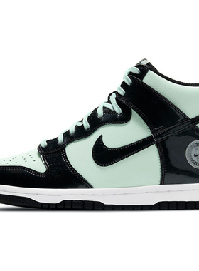 Nike Dunk barely green 漆皮合成革 舒适百搭 高帮 板鞋 男款