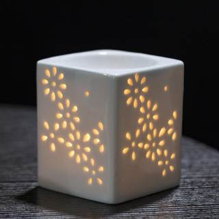 Ceramic aromatherapy stove creative home crafts ceramic candle stove porcelain stove ceramic square aromatherapy stove