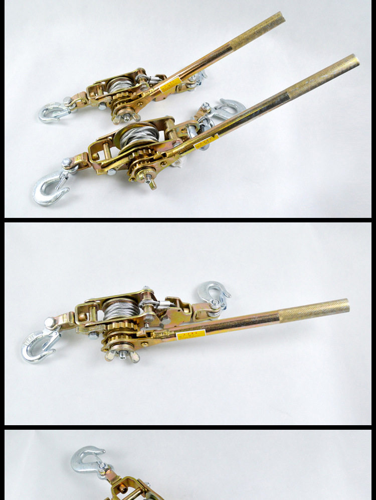 Съемник 现货日式双钩2t钢丝绳拉紧器荷缔机牵引器卡线器多功能紧线器