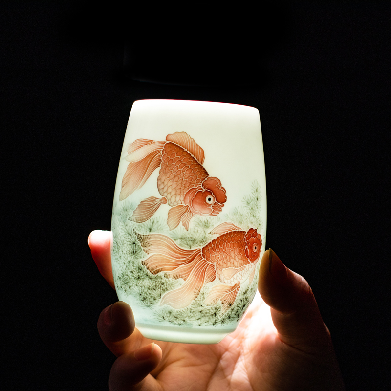 High-end Personal Ceramics Special Cups Master Cups Provincial Crafts Fine Arts Master Yuan Syvan Hand Painted Tea Tea Tea-Taobao