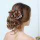 Hair Clip for Women's Back of Head, Large Hair Clip, Flower Rhinestone Duckbill Clip, Mother's Top Clip, Hair Clip Clip