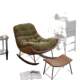New Style Lazy Sofa Chair with Cover, Rocking Chair for Balcony, Can Be Used for Sleeping and Reclining, Rocking Chair for Living Room Rest