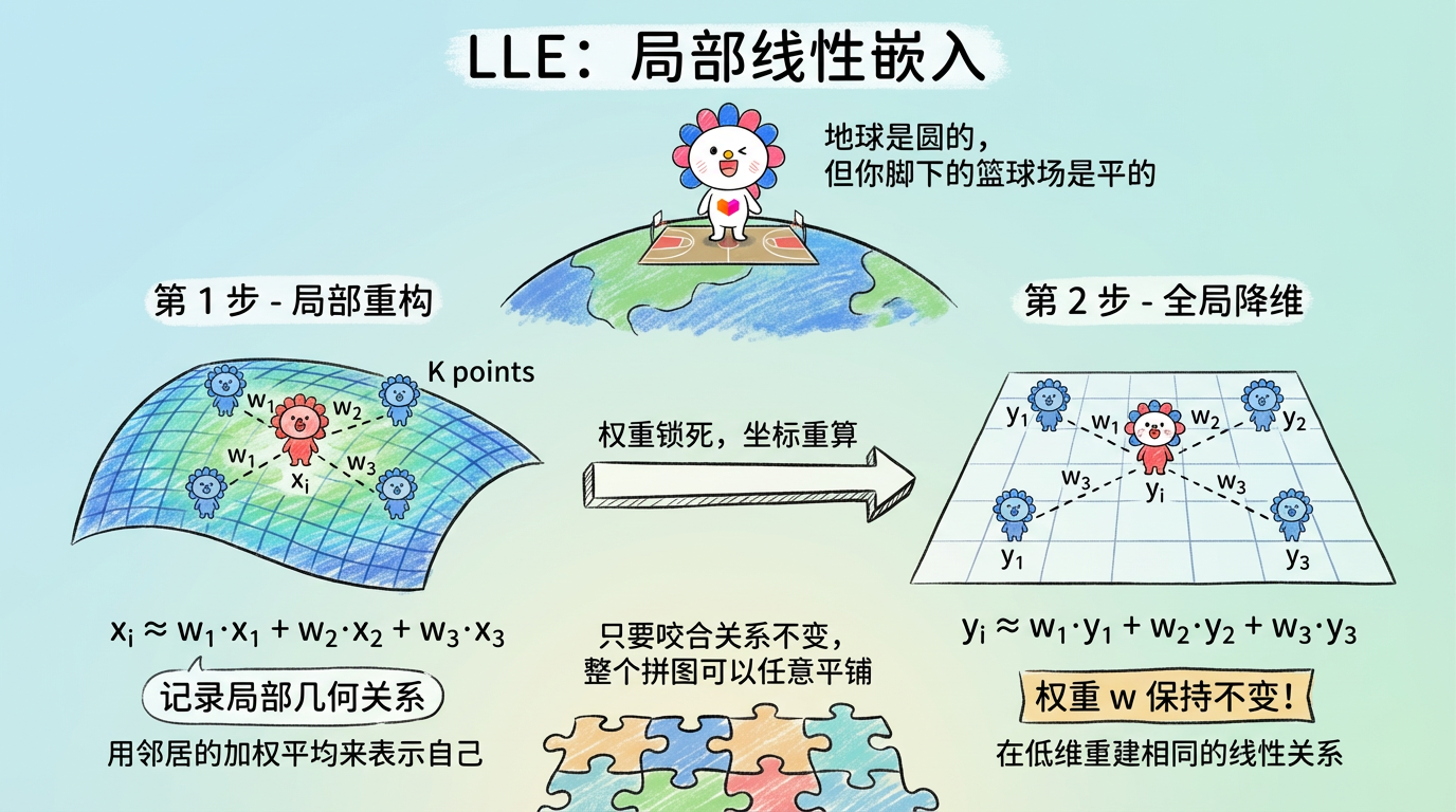 LLE 局部线性重构