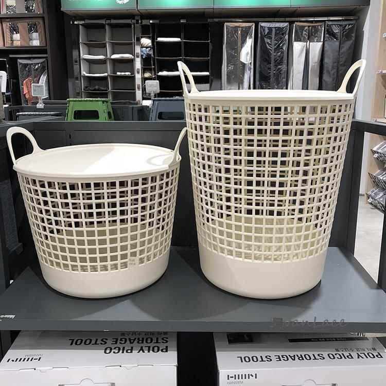 Free Shipping Swanlace Korean Hansen Pp Off-White Storage Basket with Lid and Handle, Large Dirty Laundry Basket Free Shipping Swanlace Korean Hansen Pp Off-White Storage Basket with Lid and Handle, Large Dirty Laundry Basket