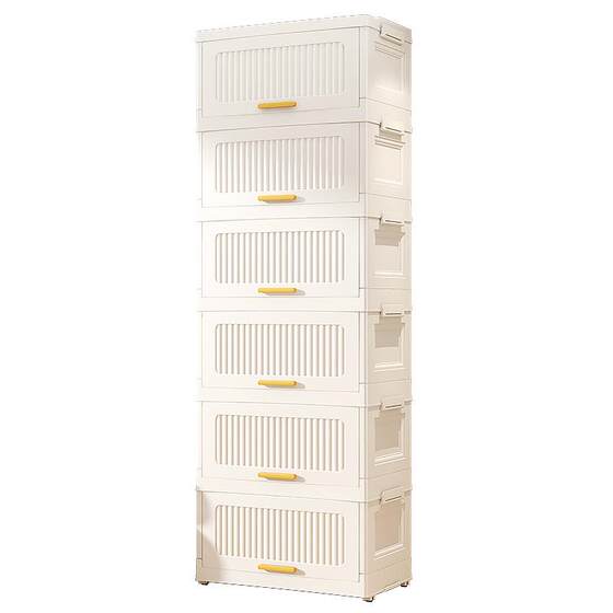 Storage Cabinet, Foldable Flip-Top Household Snack Rack, Kitchen Gap Cabinet, Bay Window Cabinet, No Installation Required