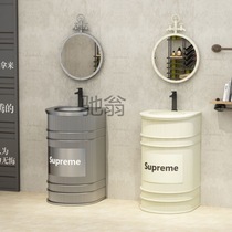 q also industrial wash basin bar restaurant column billiard hall retro commercial color internet celebrity wash gym wash