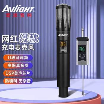 Lang mc20 handheld rechargeable wireless microphone u-section home ktv singing stage hosting speech conference speaker