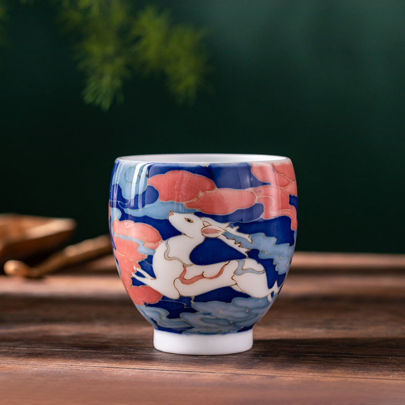 High-end Personal Master's Cup Department Provincial Artificial Beauty Master Yuan Teacher Yuan Teacher Original Hand-painted Silk Tea Cup Craft Refinement-Taobao