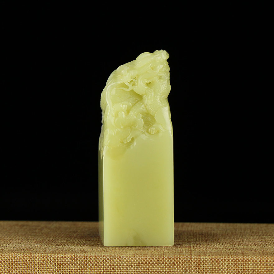 Special Qingtian boutique seal door Qingxiang dragon button Zhangfang Zhangfang Zhangzhang seal seal seal engraving stone imprinted stone 2 5CM