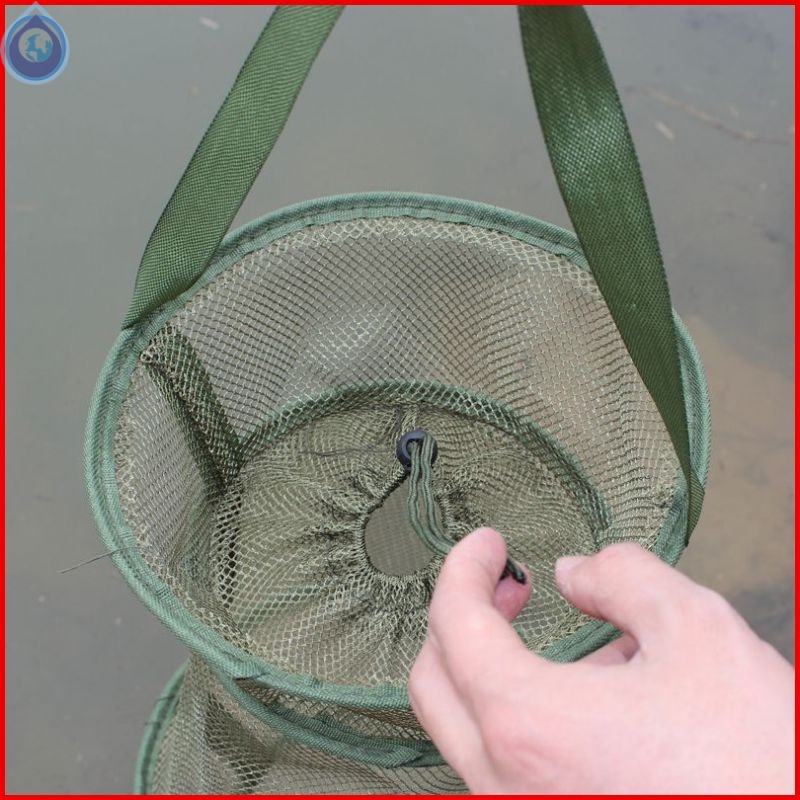 Small fish net pocket foldable fish gear fish basket fishing woven fish net pocket net bag fishermen crucian carp glued fish pocket